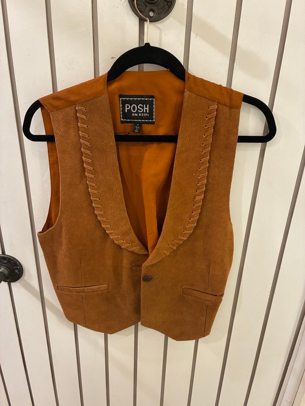 Vintage Posh Genuine Leather Vest